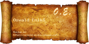 Osvald Enikő névjegykártya